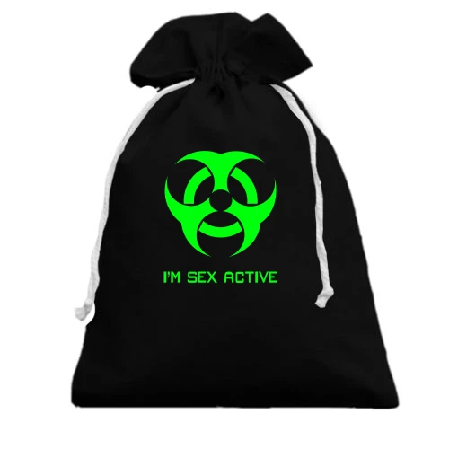 Подарочный мешочек, Черный, Sex active