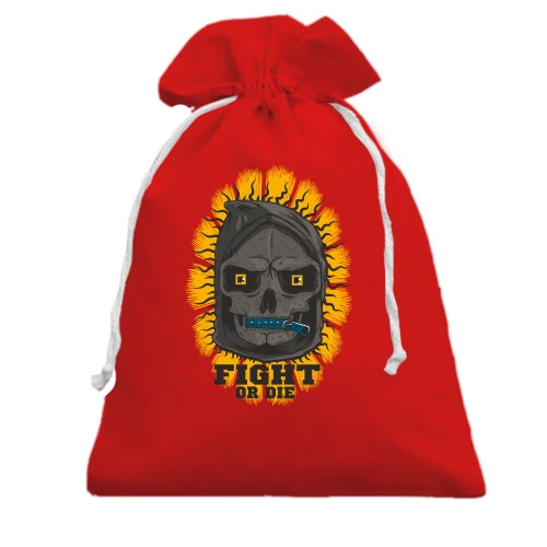 Подарочный мешочек с надписью Fight or die