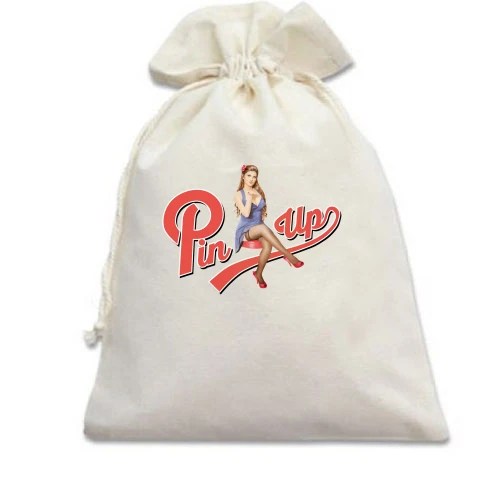 Подарочный мешочек, Белый, Pin Up