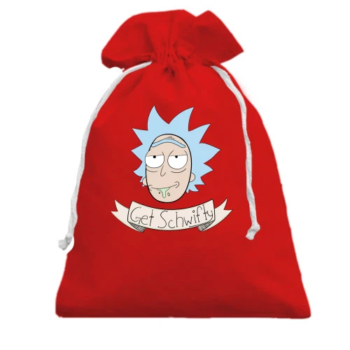 Подарунковий мішечок, червоний, get Schwifty