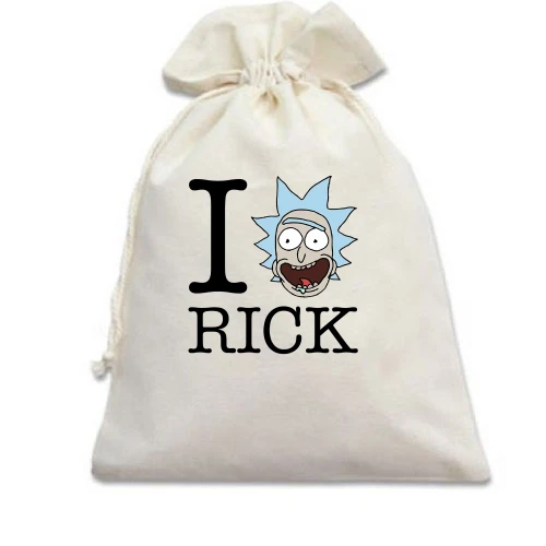 Подарунковий мішечок, білий, Rick And Morty - I Love Rick