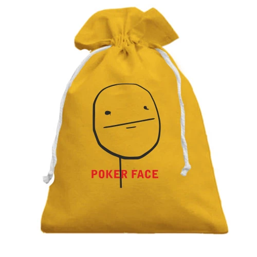 Подарочный мешочек, желтый, Poker Face