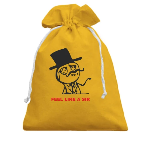 Подарочный мешочек, желтый, Feel Like a Sir 2