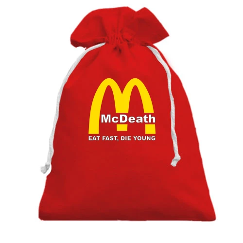 Подарочный мешочек, Красный, McDeath