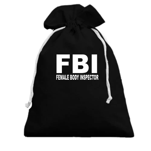 Подарунковий мішечок, Чорний, FBI - Female body inspector