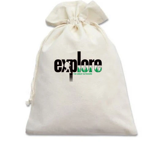 Подарунковий мішечок, білий, Explore - The Great Outdoor