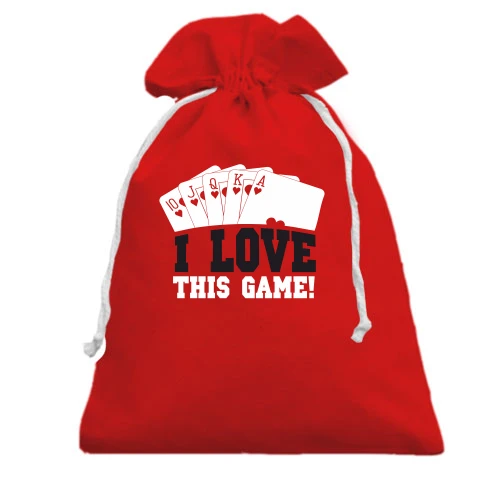 Подарочный мешочек, Красный, I love tnis game
