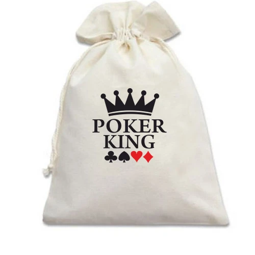 Подарочный мешочек, Белый, Poker King