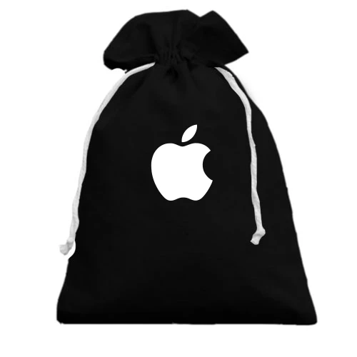 Подарочный мешочек, черный, Apple light