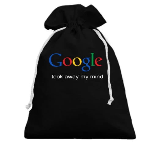 Подарочный мешочек, черный, Google took away my mind