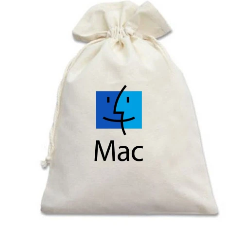 Подарочный мешочек, белый, mac finder