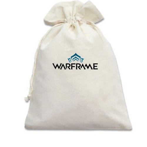 Подарочный мешочек, Белый, Warframe с логотипом игры