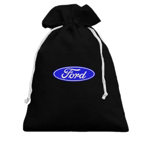 Подарочный мешочек, черный, Ford с вышитым логотипом