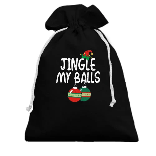 Подарунковий мішечок з новорічними кулями "jingle my balls" 2