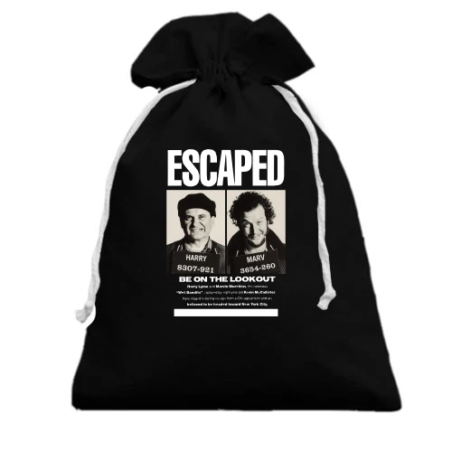 Подарочный мешочек, Черный, Escaped (Грабители Один Дома)