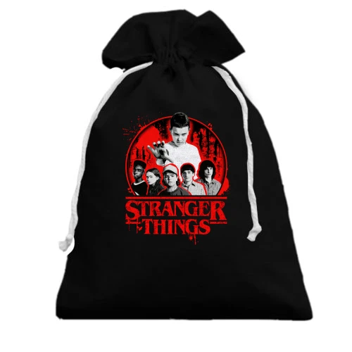 Подарунковий мішечок, чорний, Stranger things Poster ATR