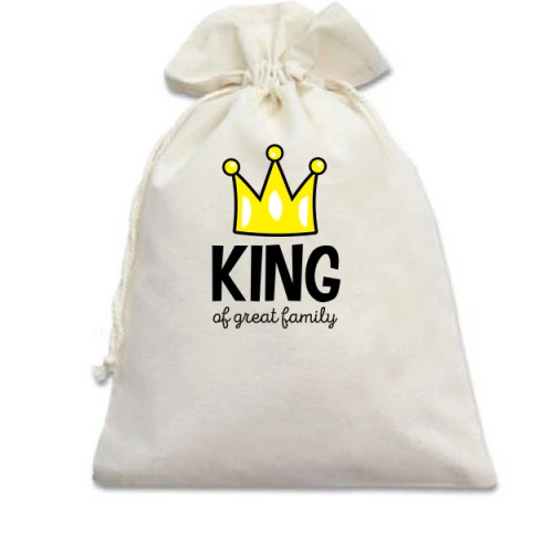 Подарочный мешочек, Белый, King af great family