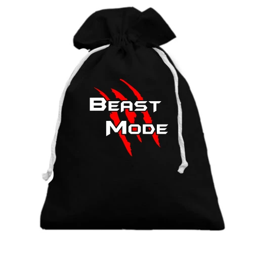 Подарочный мешочек, Черный, Beast Mode