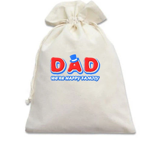 Подарунковий мішечок Dad we`re happy family