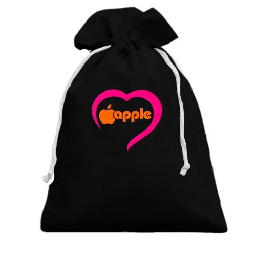 Подарочный мешочек, черный, Love Apple