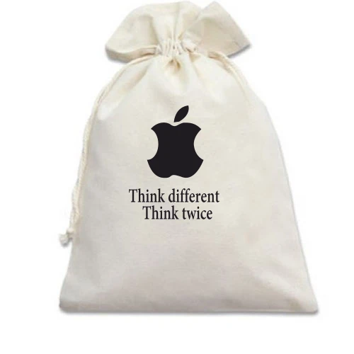 Подарунковий мішечок Apple - Think twice