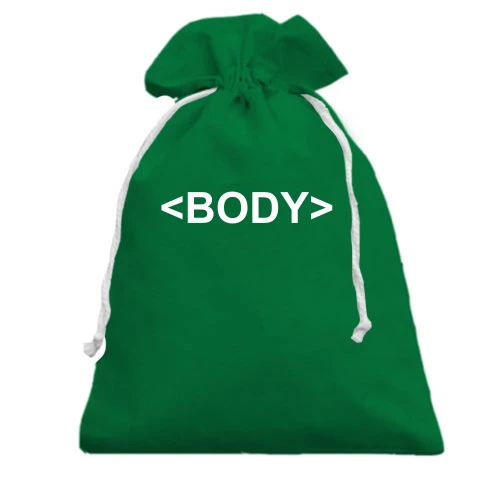 Подарочный мешочек, зеленый, body