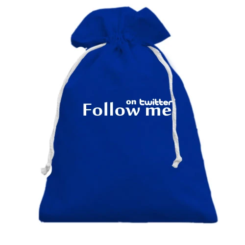 Подарочный мешочек, Голубой, Follow me