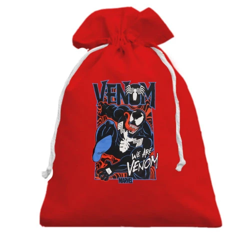 Подарочный мешочек, красный, We are "Venom"