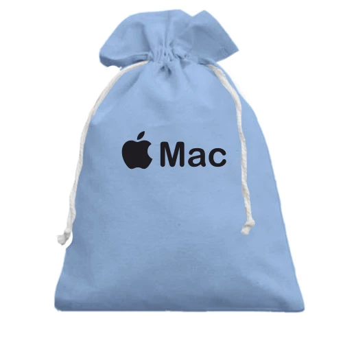 Подарочный мешочек, голубой, Mac
