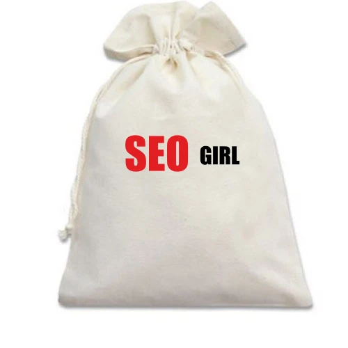 Подарочный мешочек, белый, SEO girl