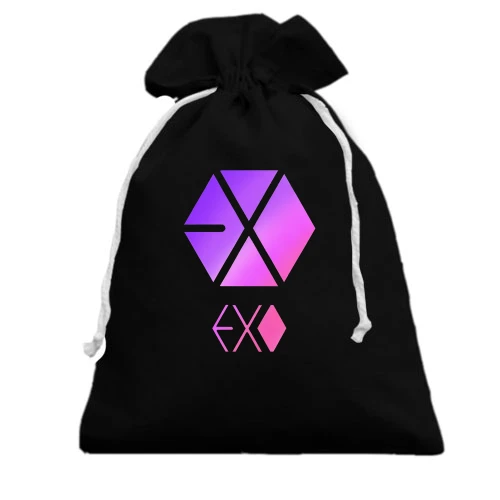 Подарунковий мішечок EXO (рожевий логотип)