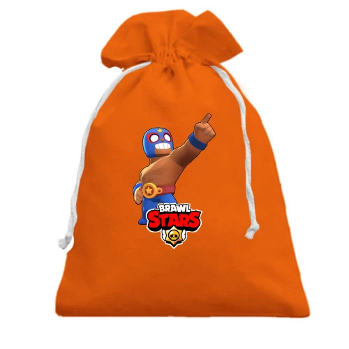 Подарочный мешочек, Оранжевый, Эль Примо "Brawl Stars"