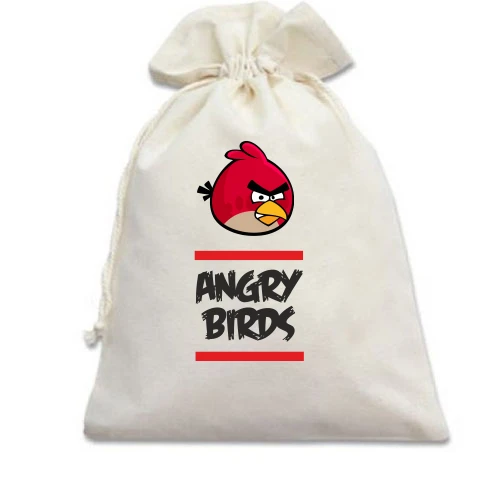 Подарунковий мішечок із червоною пташкою Ред та логотипом «Angry Birds»