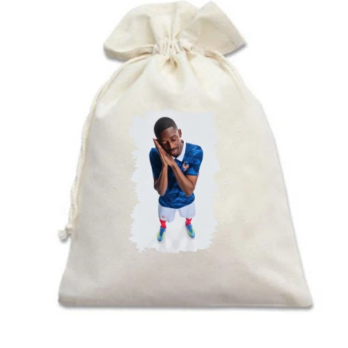 Подарочный мешочек, белый, Ousmane Dembele