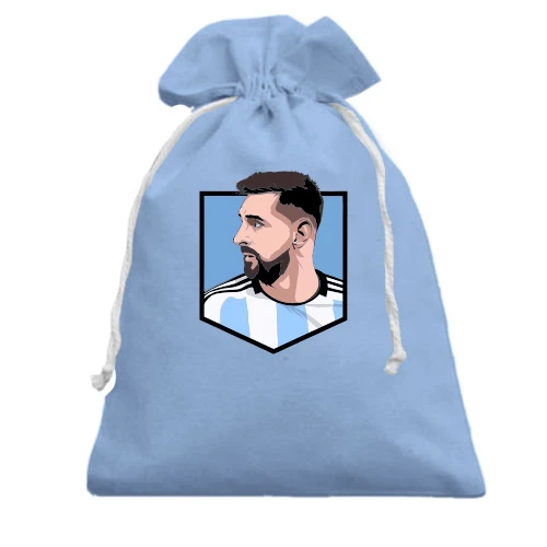 Подарунковий мішечок, Блакитний, Lionel Messi logo