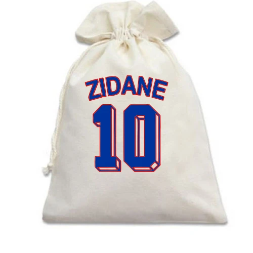 Подарунковий мішечок, білий, Zinédine Zidane