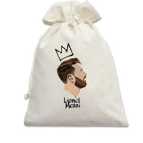 Подарунковий мішечок, білий, Lionel Messi King