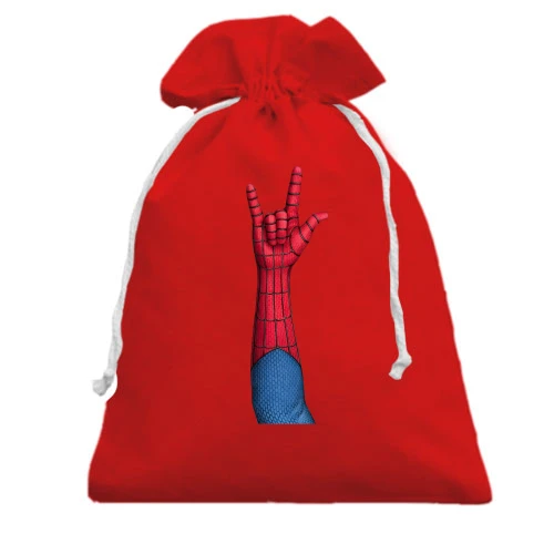 Подарочный мешочек, красный, Spider-Man Rock