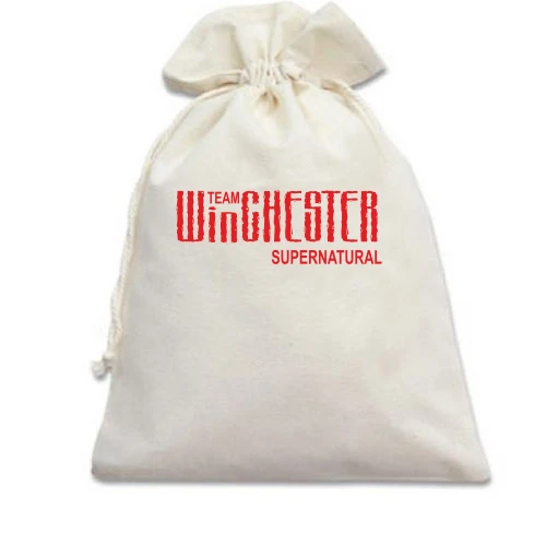 Подарочный мешочек, Белый, "Winchester Team Supernatural"