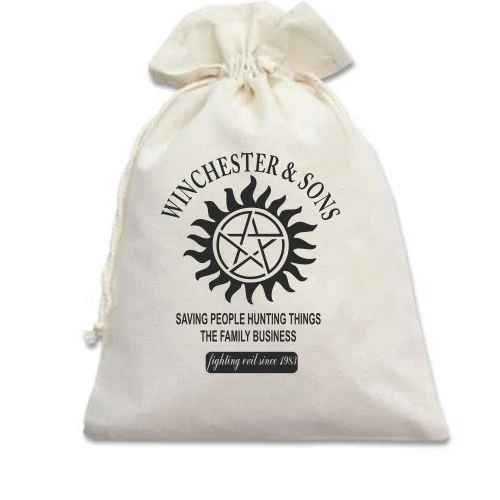 Подарочный мешочек, белый, "Winchester&Sons"