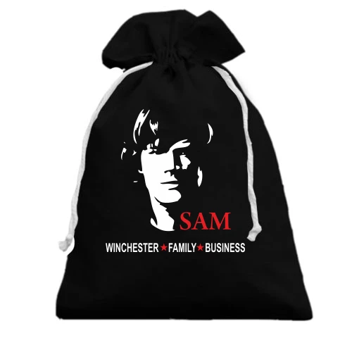Подарочный мешочек, черный, "Sam Winchester"