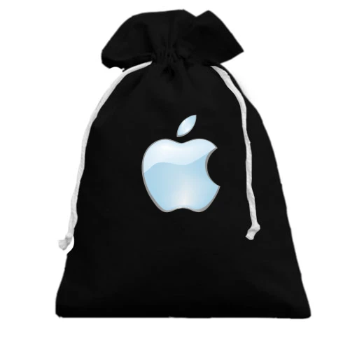 Подарочный мешочек, черный, с логотипом Apple