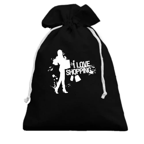 Подарочный мешочек "I Love Shopping"