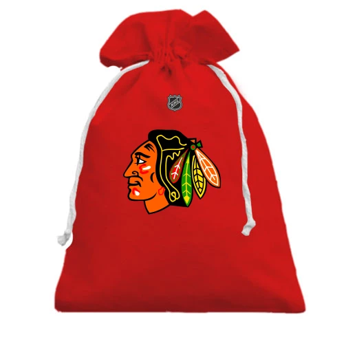 Подарочный мешочек, красный, Chicago Blackhawks