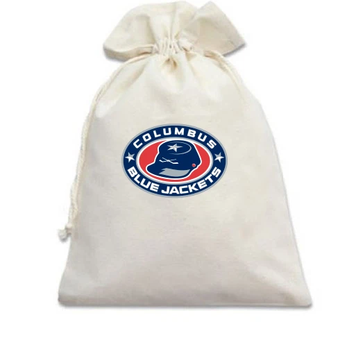 Подарунковий мішечок, білий, Columbus Blue Jackets з кепі