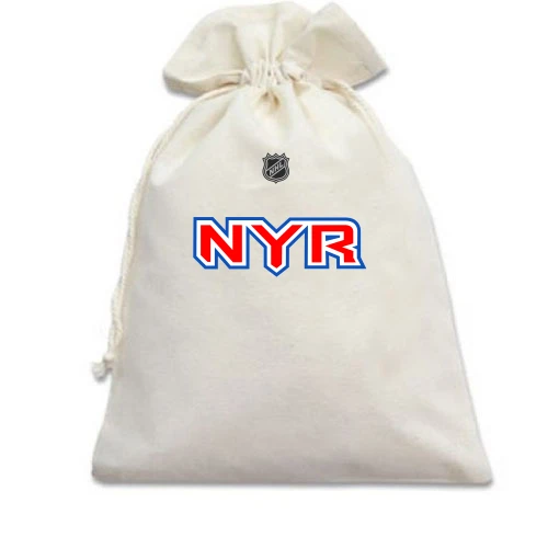 Подарунковий мішечок, білий, New York Rangers з великими літерами NYR