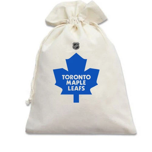 Подарочный мешочек, голубой, Toronto Maple Leafs