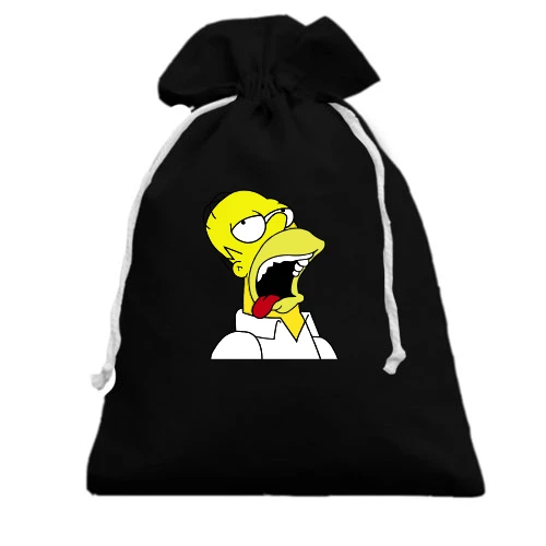 Подарочный мешочек, черный, Gomer Simpson (2)