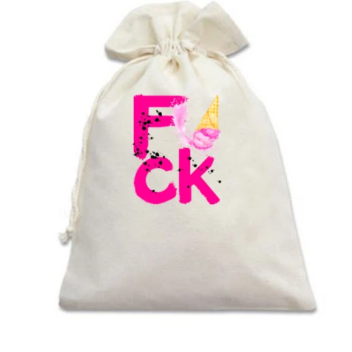 Подарунковий мішечок F_ck Ice Cream (pink)