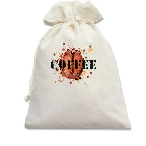 Подарунковий мішечок, білий, Coffee